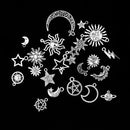 Pack Sun Moon Star Charm Pendant For DIY Necklace Bracelet Jewelry Making