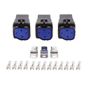 3pcs Car Vehicles 24V 40A 4 Pin SPST Relay and Socket With Terminals