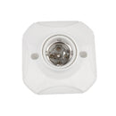 Plastic E27 Lamp Holder Screw Light Bulb Socket Holder Lamp Bulb Converter Adapter with Porcelain Head, AC 220V-250V