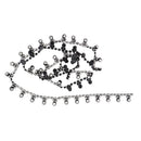 Round Diamande Rhinestone Chain Wedding Trim for Clothes Bags Sewing Crafts 1 Yard, Black
