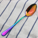 Stainless Steel Cutlery Dining Table Dinner Soup Spoon Tableware Colorful