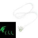 20pcs Shine Luminous Fishing Hooks with String Barbed Jig Hook Tackle