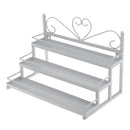 Women Perfume Lipsticks Nail Polish Storage 3 Tiers Metal Nail Polish Display Wall Rack Organizer Holds 36 Bottles White