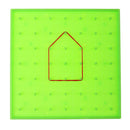 Plastic Nail Plate Boards Puzzle Game Mathematics Nailboard For Kids Math Geometry Toy Gifts Green