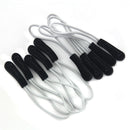 10pcs Zipper Pulls Cord Rope Ends Lock for Tents Clothes Bags Gray