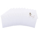 Pack of 10 Mini Anchor Metal Wedding Invitation Greeting Gift Card Inc Envelopes
