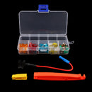 100 Pieces Car Truck 3A-30A Mini Blade Fuse Clip & Add-a-circuit TAP Adapter