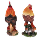 2Pcs Creative Resin Animal Model Chicken Figures For Fairy Garden Decor DIY