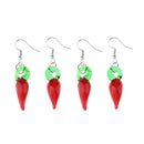 2 Pairs Lampwork Glass Chili Pepper Dangle Earring Statement Earring Jewelry