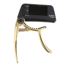 TCapo20 Alloy Professional Acoustic Electric Guitar Bass Violin Capo Tuner Golden