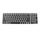Rubber Keyboard SKin Cover Guard Film Protector for HP Pavilion 15inch Clear&Black