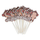 24pcs Monkey Cake Picks Cupcake Topper Animal Theme Party Baby Shower