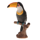 Highly Details Nature Animal Model Action Figurine Kids Educational Novelty Toy -Parrot Standing on Tree