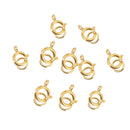 Sterling Silver Spring Ring Clasp Bracelet Chain Connector 6mm Pack of 10PCS Gold