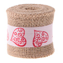 Hessian Burlap Ribbon Heart Trim Edge Jute Tape Wedding Party Supplies 2m