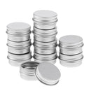 5 ml Silver Small Aluminum Round Lip Balm Tin Storage Jar Containers with Screw Cap for Lip Balm, Cosmetic, Candles or Tea ( Pack of 10 )