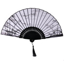 Fashionable Bamboo Foldable Chinese Handheld Fan Women Girls Prom Wedding Party Decor Accessory