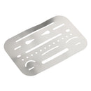 3.7''x2.4'' Stainless Steel Erasing Shield 26 Apertures Letter Craft Drawing Drafting Tool