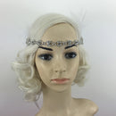 Wedding Jewelry Bride Hair Accessory Crystal White Feather Hairhoop Headband