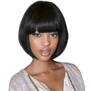 12'' Lady's Full Bangs Wig Short Synthetic Wigs Straight Bobo Hair for Daily