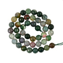 8 mm Natural Faceted Fancy Indian Blood Agate Loose Spacer Beads 15'' Round
