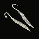 10 Pcs Antique Silver Beading Feather Bookmarks With Loop For Jewelry Making
