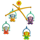 4Pcs Elephants Baby Crib Mobile Music Bed Bell Toy with Holder Arm Bracket