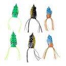 6Pcs Fishing Frog Lures Topwater Bass Fishing Baits Crankbaits Hook Lures Tackle