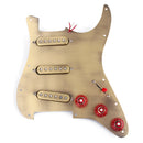Bronze Prewired Loaded 3 Single Coil Pickups Pickguard SSS for Fender Guitar
