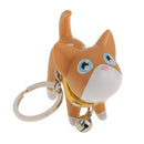 Fashion Key Ring Lovely Kitten Pendant Keychain for Girls-Yellow