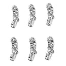 6pcs 43mm Vintage Dragon Carved Curved Tube Bracelet Connector Charm Beads
