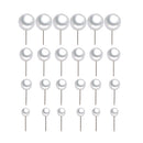 12 Pairs Stainless Steel Earrings Imitation Pearl Earrings Women Girls 3-6mm
