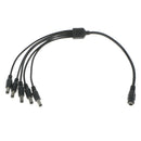 5 Port Splitter Cable CCTV Security Camera Power Supply Adapter Cable Black