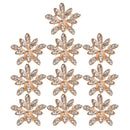 10 Pieces Flower Crystal Flatback Buttons Embellishment Jewelry Making Findings 25mm