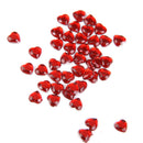 400 Pieces 8mm Heart Rhinestone Flatback Embellishment for Wedding Decoration Red