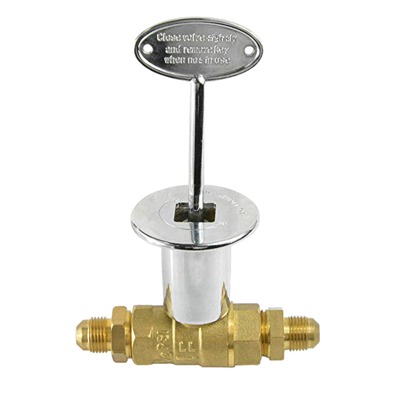 1/2-Inch Straight Quarter-Turn Shut-Off Valve Kit for NG LP Gas Fire Pits