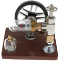 Adjustable Speed 200-500RPM Free Piston Stirling Engine Motor Steam Heat Power Generator Kits Wooden Base Science Toy