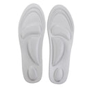 Pair Of Men Women 4D Shoe Insoles Memory Foam Cushions Support Shoes Pads Inserts Pain Reliever Silver