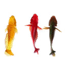 Soft Plastic Fishing Lures Bass Worm Bait 3 Pieces Soft Thornback Grubs Lures Swimbait for Saltwater Freshwater Trout Bass Fishing