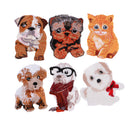 6pcs/Set Cute Dog Cat Appliue Embroidery Patches Animal Patches for Clothing Garment Decoration