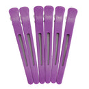 Lightweight Sectioning Clips Hair Dressing Salon Equipment Hair Styling Accessories Purple Pack Of 6PCS