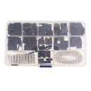 Lot 610pcs Wire Jumper Cable Pin Header Housing Crimp Male Female Pins Connectors wiht Case