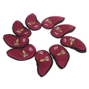 Golf Club Damage Protection Iron Putter Head Cover Set Nylon Protection Case Golf Sports Accessories Pack of 9PCS- Red