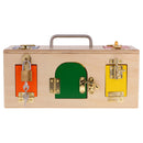 Wooden Montessori Practical Life Material Little Lock Box Kids Early Educational Training Toy Gift
