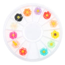 3D Nail Art DIY Glitter Decoration Stickers Chrysanthemum Shaped