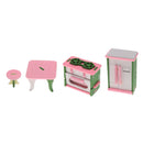Lot 4 Pieces Wooden Doll House Miniature Furniture Kids Pretend Play Toys