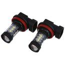 Pair Replacement Car H8 H11 LED Fog Driving Light 80W 6500K Lamp Bulb White