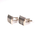 Men Fashionable Business Suit Wedding Party Suit Clothing Shirt Charms Decor Cufflinks Wedding Groom Gift Pack of 2PCS Silver Black