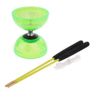 Pro Triple Bearing 4inch Diameter Green Chinese Yoyo Diabolo Toy Set with Metal Sticks and String
