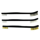 3pcs Double Heads Tooth Brush Nylon Brass Stainless Steel Bristle Scrub Cleaning Tools Car Cleaning Brushes Set